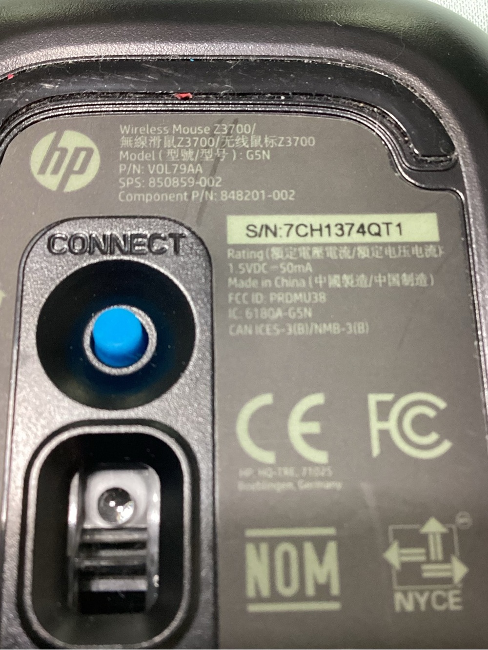 HP Z3700 Wireless Computer Mouse - Picture 5 of 6